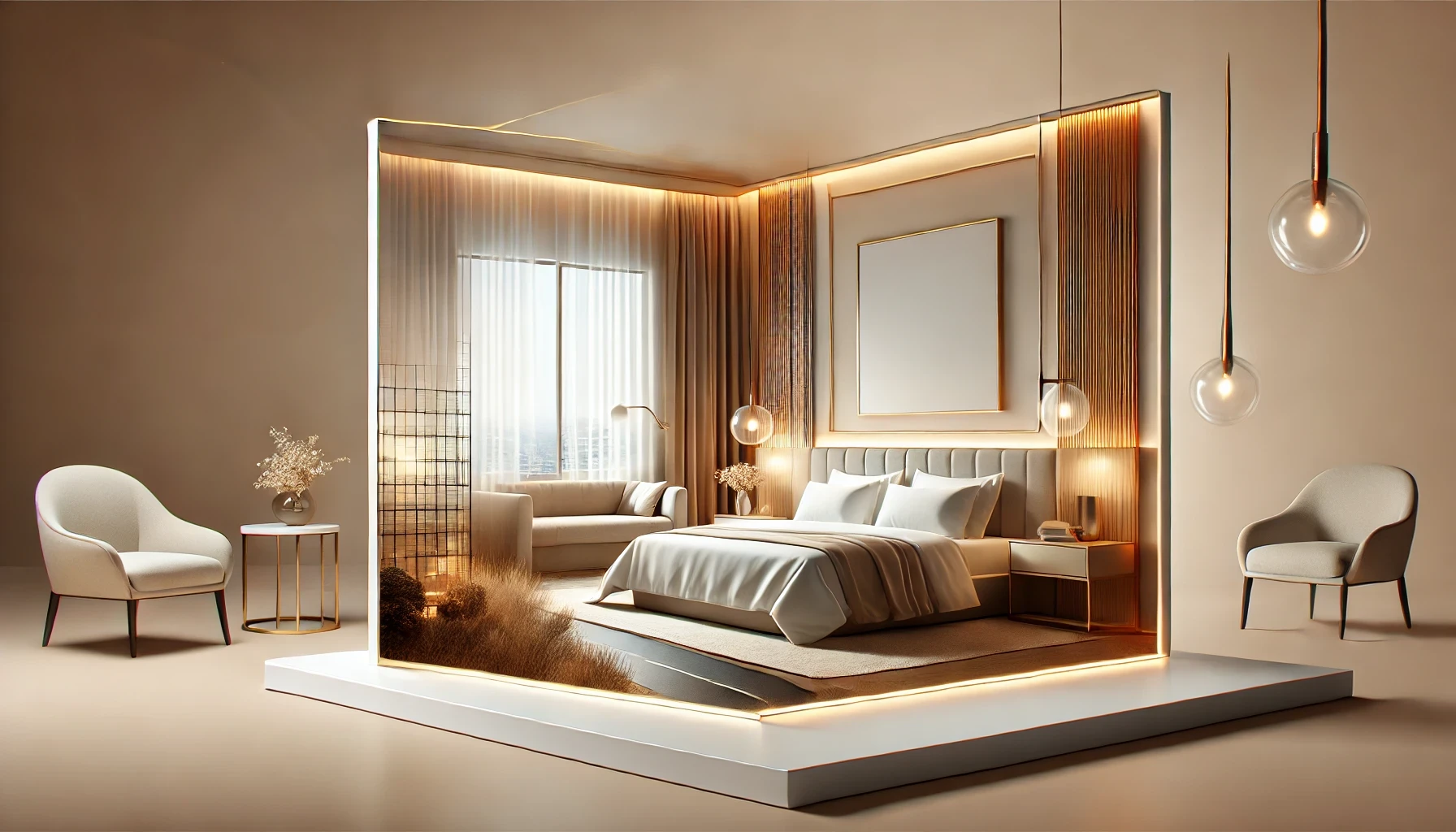 Luxury resort in the evening